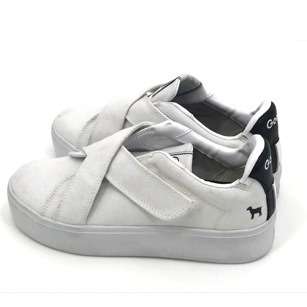 GOATS White Platform Criss Cross Sneaker Kids Size 4